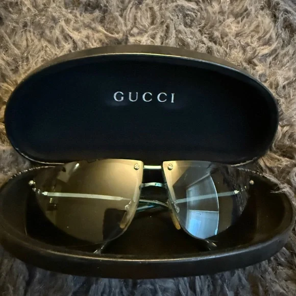 GUCCI | Vintage 90’s Sunglasses Black Teal in Amazing Condition with case - Picture 10 of 10
